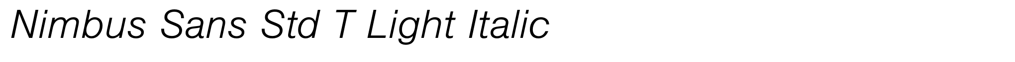 Nimbus Sans Std T Light Italic image